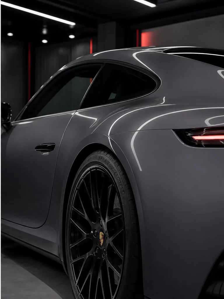 2025 Porsche 911 Carrera GTS rear quarter panel after crease repair